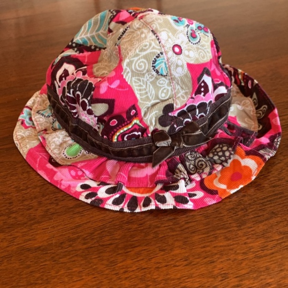 The Childrens Place Baby Girl Ruffle Sun Hat 3-6 Months Cotton Floral‎